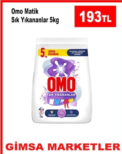 Omo Matik Sık Yıkananlar 5Kg
