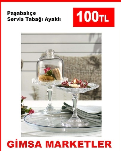 Paşabahçe Servis Tabağı Ayaklı