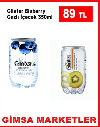 Gllinter Bluberry Gazlı İçecek 350Ml