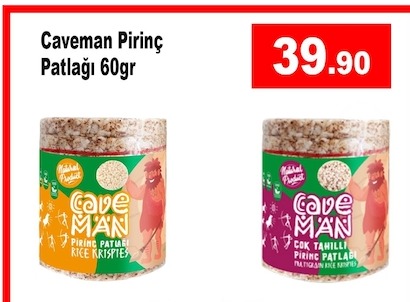 Caveman Pirinç Patlağı 60Gr