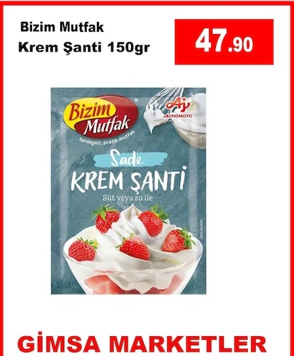 Bizim Mutfak Krem Şanti 150Gr