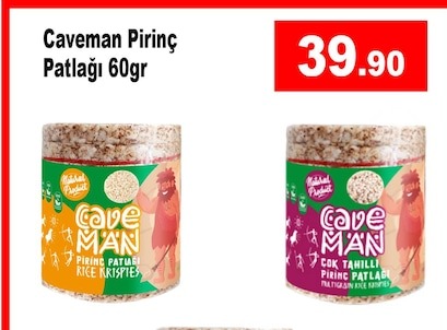 Caveman Pirinç Patlağı 60Gr