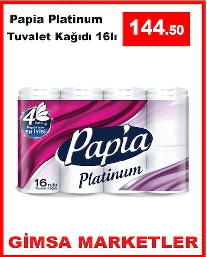 Papia Platinum Tuvalet Kağıdı 16Lı