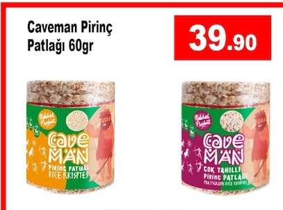 Caveman Pirinç Patlağı 60Gr