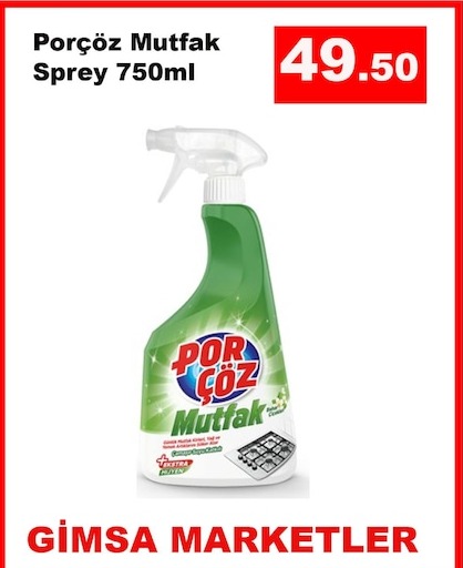 Porçöz Mutfak Sprey 750Ml