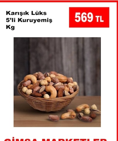 Karışık Lüks 5'Li Kuruyemiş Kg