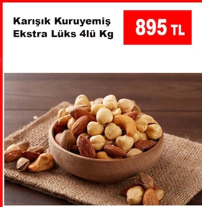 Karışık Kuruyemiş Ekstra Lüks 4Lü Kg