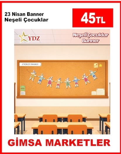 23 Nisan Banner Neşeli Çocuklar