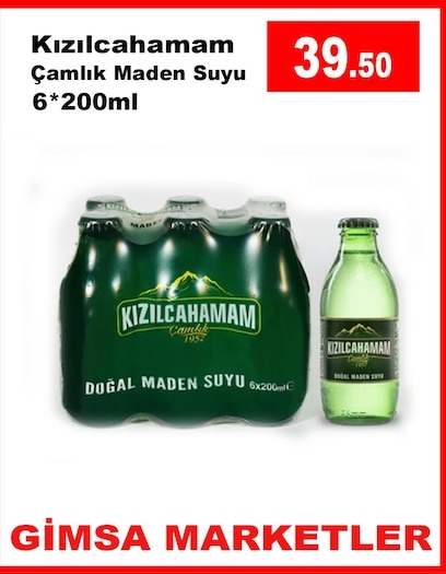 Kızılcahamam Çamlık Doğal Maden Suyu 6*200Ml