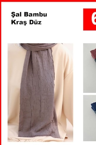 Şal Bambu Kraş Düz