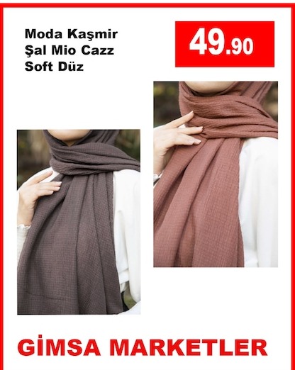 Moda Kaşmir Şal Mio Cazz Soft Düz