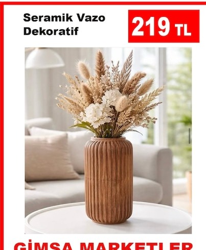 Seramik Vazo Dekoratif