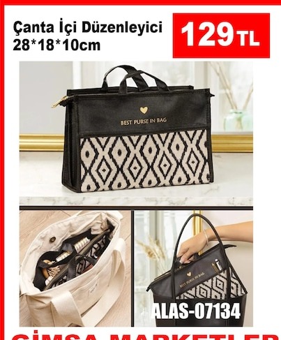 Çanta İçi Düzenleyici 28*18*10Cm
