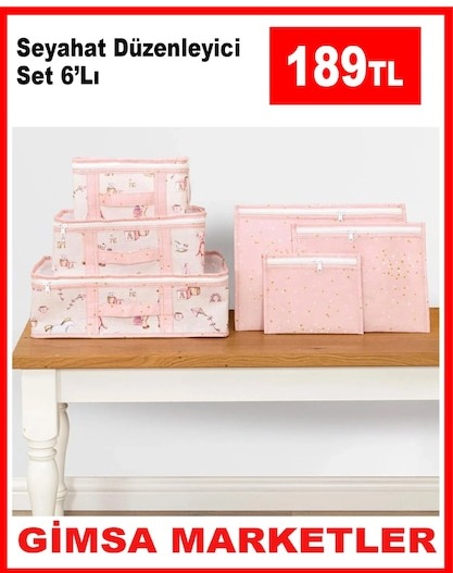 Seyahat Düzenleyici Set 6'Lı