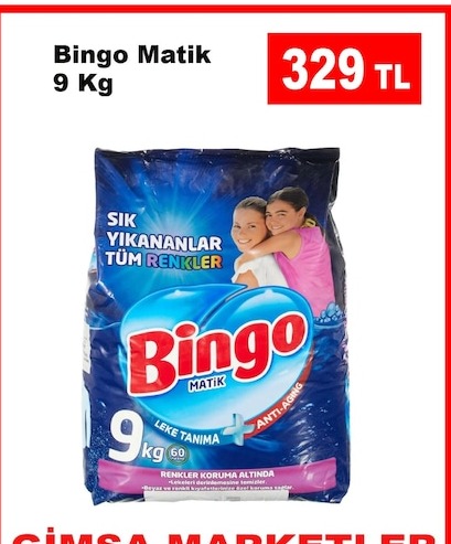 Bingo Matik Çamaşır Deterjanı 9 Kg