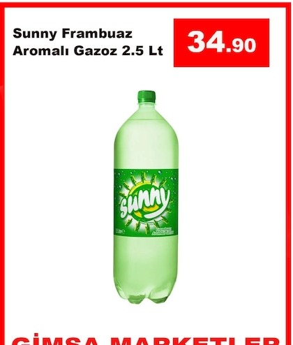 Sunny Frambuaz Aromali Gazoz 2.5 Lt