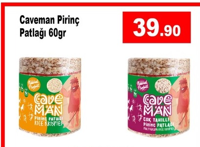Caveman Pirinç Patlağı 60Gr