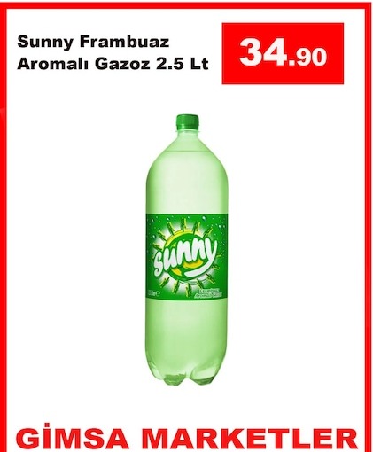 Sunny Frambuaz Aromali Gazoz 2.5 Lt