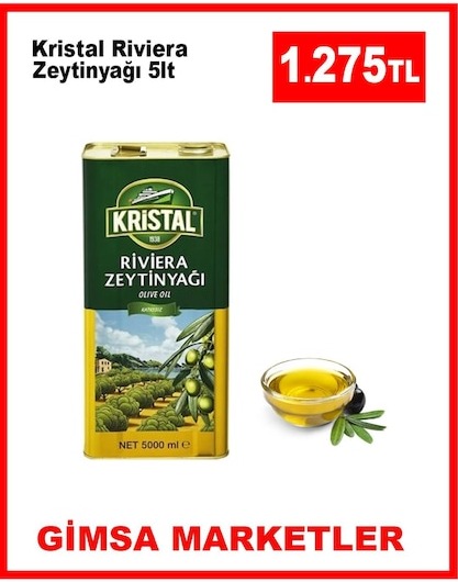 Kristal Riviera Zeytinyağı 5Lt