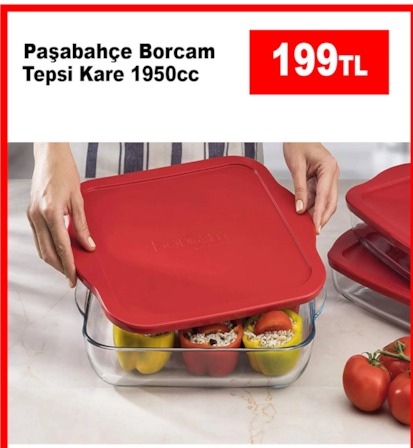 Paşabahçe Borcam Tepsi Kare 1950Cc