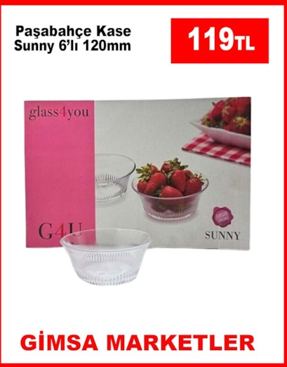 Paşabahçe Kase Sunny 6'Lı 120Mm