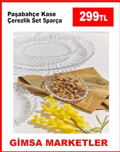 Paşabahçe Kase Çerezlik Set 5Parça