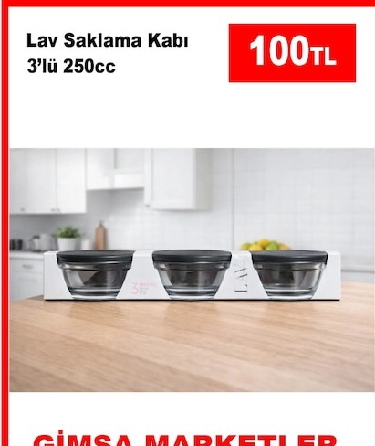 Lav Saklama Kabı 3'Lü 250Cc