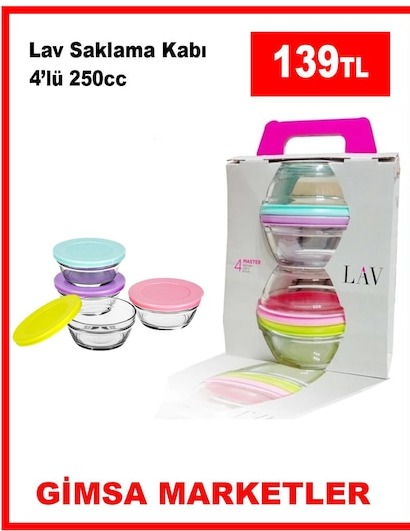 Lav Saklama Kabı 4'Lü 250Cc
