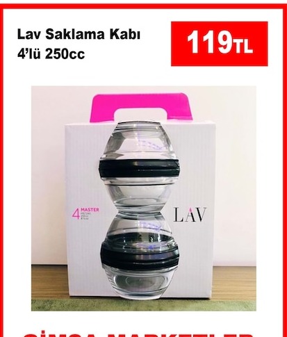 Lav Saklama Kabı 4'Lü 250Cc