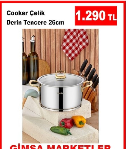 Cooker Çelik Derin Tencere 26Cm