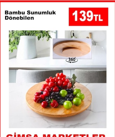 Bambu Sunumluk Donabilen