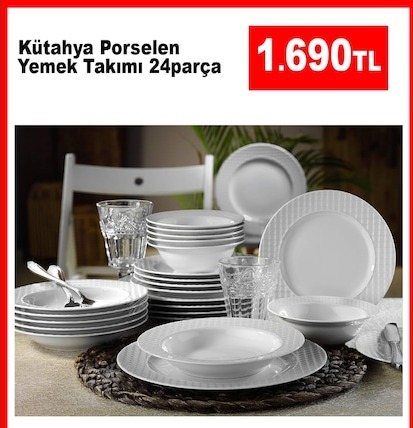 Kütahya Porselen Yemek Takimi 24 Parça