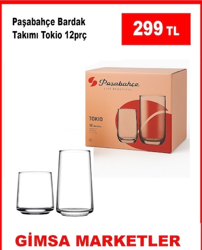 Paşabahçe Bardak Takımı Tokio 12Prç