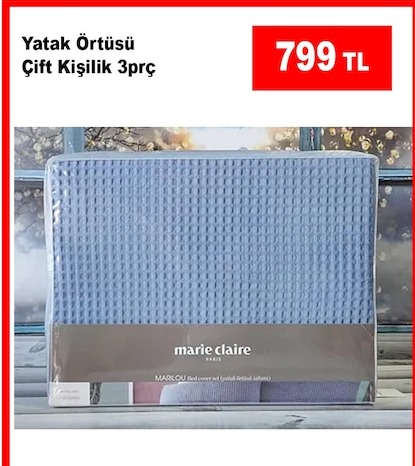 Yatak Örtüsü Çift Kişilik 3Lü Paket
