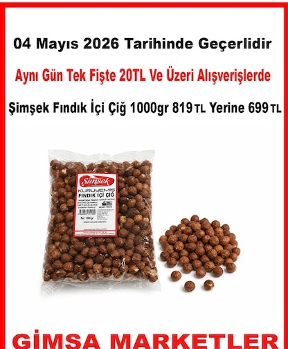 Şimşek Fındık İçi Çiğ 1000Gr