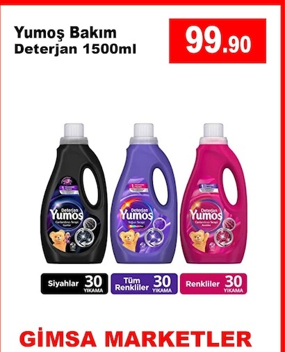Yumoş Bakım Deterjan 1500Ml