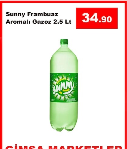 Sunny Frambuaz Aromalı Gazoz 2.5 Lt