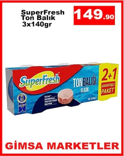 Superfresh Ton Balık 3X140Gr