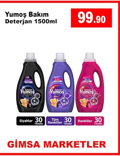 Yumoş Bakım Deterjan 1500Ml