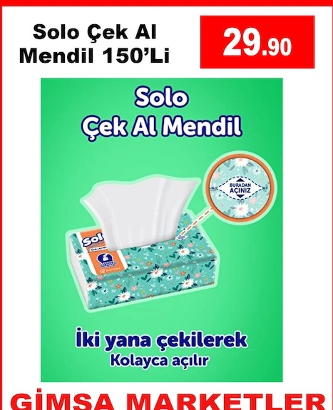 Solo Çek Al Mendil 150'Li