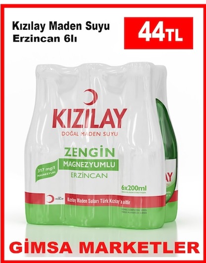 Kızılay Maden Suyu Erzincan 6Li