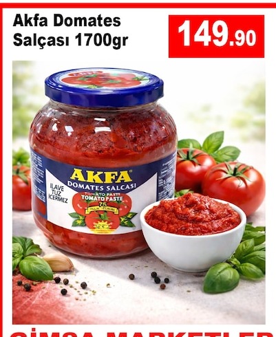 Akfa Domates Salçası 1700Gr