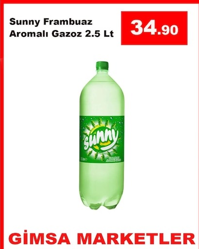 Sunny Frambuaz Aromalı Gazoz 2.5 Lt