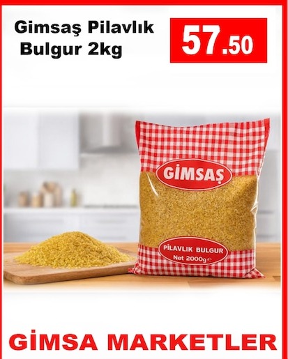 Gimsaş Pilavlık Bulgur 2Kg