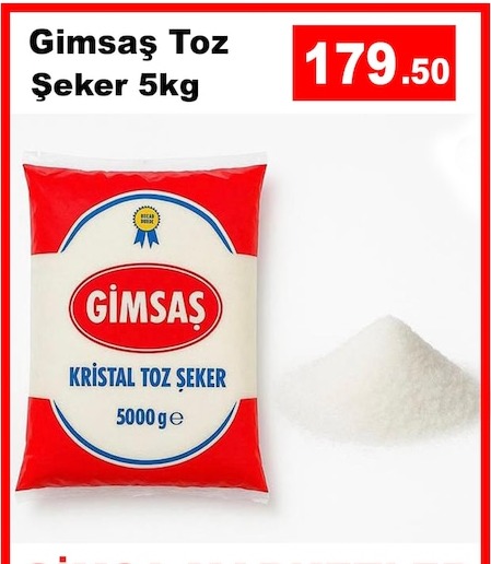 Gimsaş Toz Şeker 5Kg
