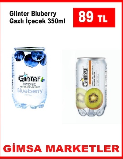 Glinte Bluberry Gazli İçecek 350Ml