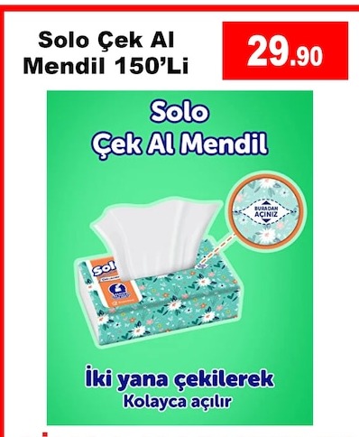 Solo Çek Al Mendil 150'Li