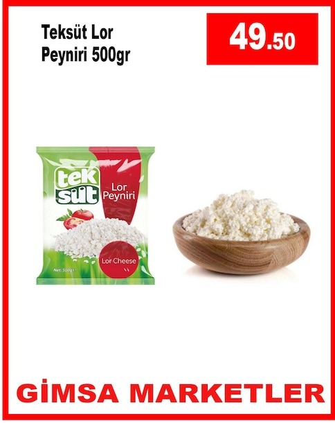 Teksüt Lor Peyniri 500Gr
