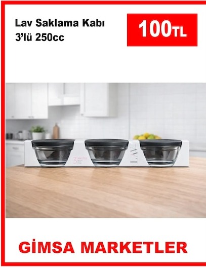 Lav Saklama Kabı 3'Lü 250Cc