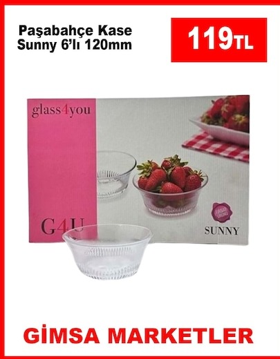 Paşabahçe Kase Sunny 6'Lı 120Mm